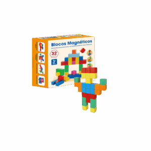 Cubos Magnéticos Bsd 32 Peças Infantil 3d